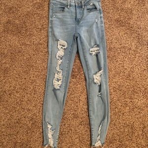 American eagle ripped jeggings